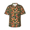 thumbnail image 1 of Fotbe Fruits Peach Camisa Hawaiana para Hombre Unisex – Camisa Casual de Verano con Botones de Manga Corta de Algodón y Lino,XX-Large, 1 of 7