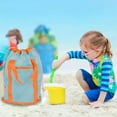 thumbnail image 2 of Children's beach toy storage tote bag, large capacity mesh beach bag for sand, pool and outdoor play, breathable, quick-dry and reusable storage solution, 2 of 6