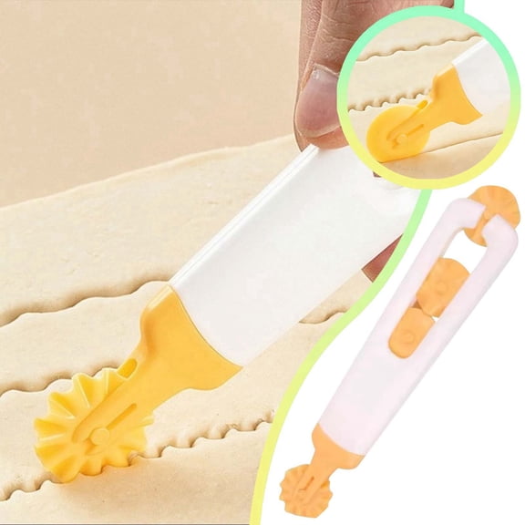uhnmk Cutter Pizza Slicer Round Dough Cutter Roller Cookie Divider Ravioli Crimped Cutter Baking tools