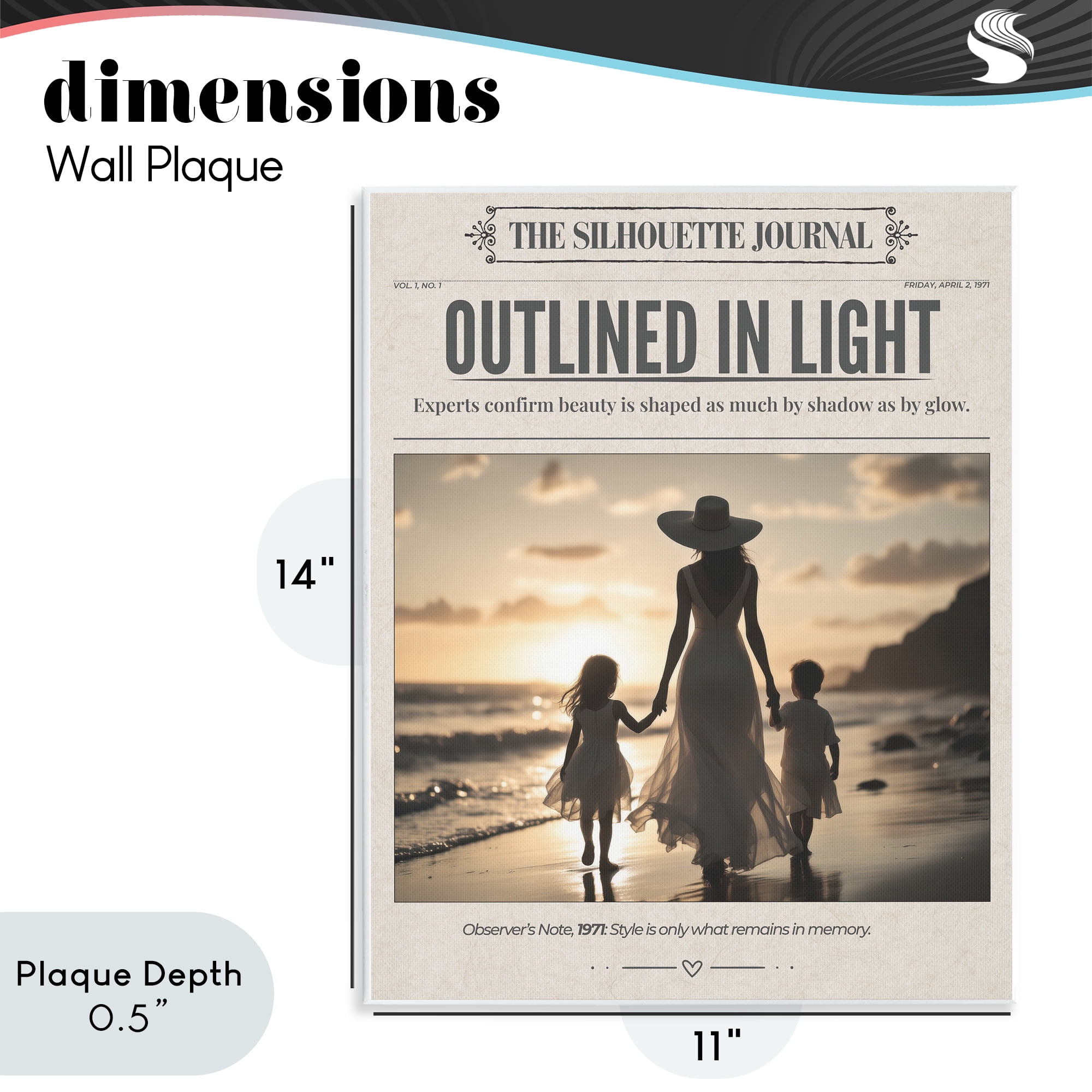 Stupell Industries Outlined In Light Newspaper Wall Plaque Art, design by A Barefoot Stylist