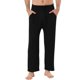 thumbnail image 1 of Pantalones de pijama Unique Bargains Jersey de punto con cordón en la cintura Negro XL, 1 of 4