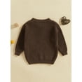 thumbnail image 4 of Suealasg Infant Boys Sweater Long Sleeve Letter Embroidery Jumper Tops 3M 6M 9M 12M 18M Baby Spring Fall Warm Knitwear, 4 of 7