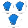 thumbnail image 6 of Pebbuoy 1 Pair Swimming Webbed Gloves Water Resistance Training Men Women Beginner Aquatic Fitness Diving Swim Hand Fins Paddles Swimmer Gear, 6 of 7