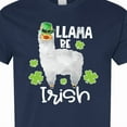 thumbnail image 4 of Inktastic St. Patrick's Day Llama Be Irish with Green Shamrocks T-Shirt, 4 of 5