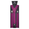 thumbnail image 7 of Toptie Unisex Suspenders Solid Color Y-Back Clip Suspender - 1 Inch Wide-ROSERED, 7 of 7