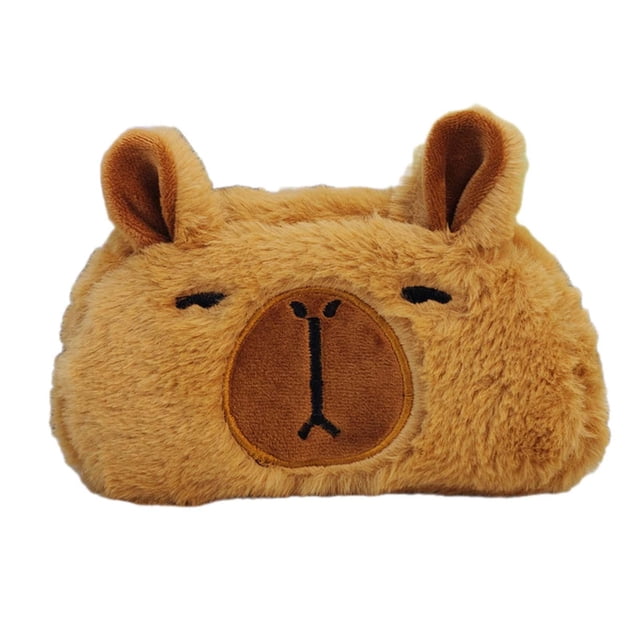 Estuche para lápices de capibara de peluche, organizador de papelería, bolso para bolígrafos, bolsa para animales de peluche Estilo C