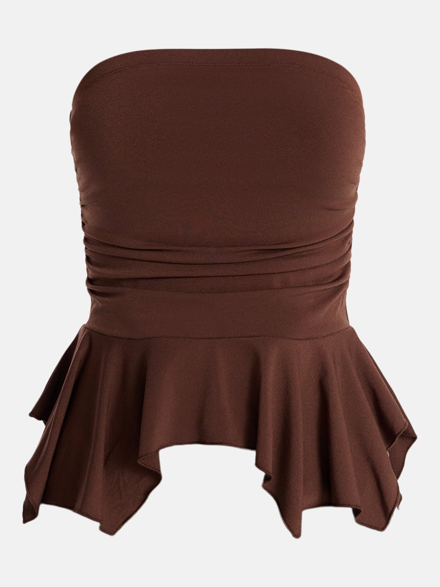 Madden NYC Women’s Peplum Tube Top, Sizes XXS-XXL