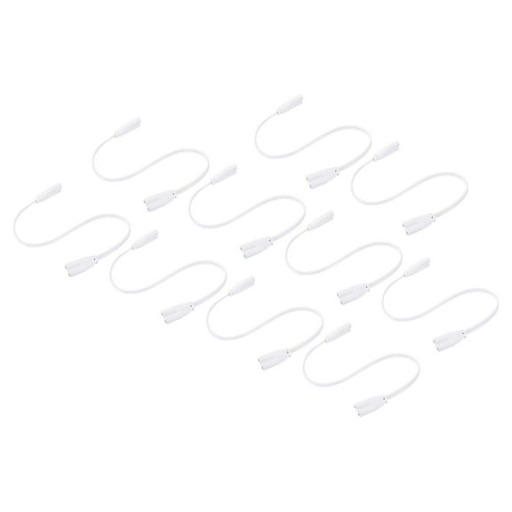 Uxcell 30cm 2 Pin LED Integrated Tube Cable Link Cords T4 T5 T8 Lamp Connecting Wire 10 Pack