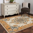 thumbnail image 4 of Burnt Orange Boho Washable Rug 4x6 Area Rug for Living Room Bedroom Non Slip Indoor Floor Rectangle Carpet Soft Low Pile Large Southwestern Ethnic Geometric Entryway Rugs for Dining Room Office Home, 4 of 9