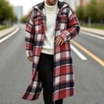 thumbnail image 7 of Xdegoge Long Plaid Coat Mens Casual Button Down Shacket Jacket Winter Warm Trench Coat Relaxed Fit Flannel Overcoat Outerwear for Fall Cold Weather Daily Use, 7 of 7