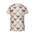thumbnail image 4 of Wukai Various Chicken Youth Unisex Short Sleeve T-Shirt for Boys, Girls, Teens, and Kids-Medium, 4 of 7