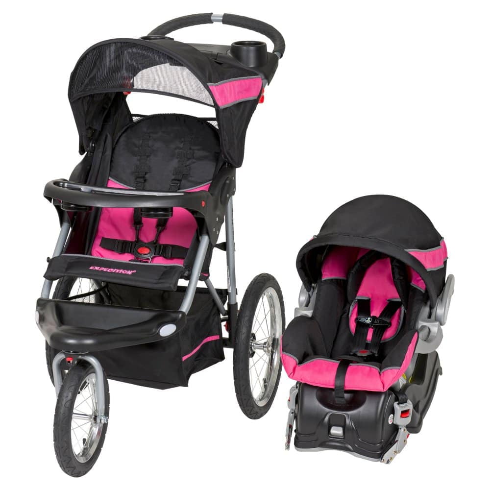 pink baby travel system