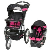Angle View: Baby Trend Expedition Travel System Stroller, Pink