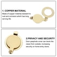 thumbnail image 4 of Uxcell 9/16" Peephole Cover,Privacy Door Peep Hole Viewer Cover for Home Security Apartment Hotel,Imitation Gold, 4 of 6