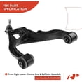 thumbnail image 6 of A-Premium Front Right Lower Control Arm, with Ball Joint & Bushing, Compatible with Dodge Ram 1500 2006-2018, Ram 1500 Classic 2019-2020, 4WD Only, Replace # K621602 4877198AA, 6 of 8
