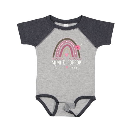 

Inktastic Mimi and PopPop Love Me Rainbow Gift Baby Girl Bodysuit