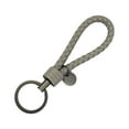 thumbnail image 1 of Justharion Braided Woven Rope Keychain Cute Wear-resistant Exquisite Waterproof Durable Key Chain Car Keyring Holder Metal Jewelry Gray 3.3*9cm, 1 of 6