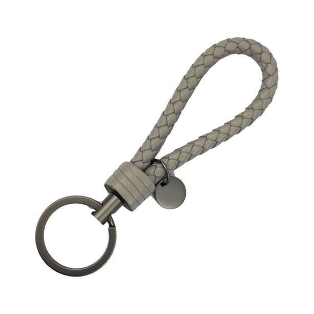 Llavero Bewildely de cuerda tejida de cuero Gris 3.3*9 cm