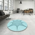 thumbnail image 4 of Ahgly Company Tapis d'Intérieur Lavables en Machine, Rectangle Bleu Électrique de Transition, 7' x 9', 4 of 7