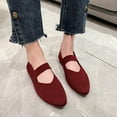 thumbnail image 4 of Quaouag Women's Flats Shoes Pointed Toe Knit Washable Ballet Comfortable Dressy Mary Jane Flat, 4 of 7