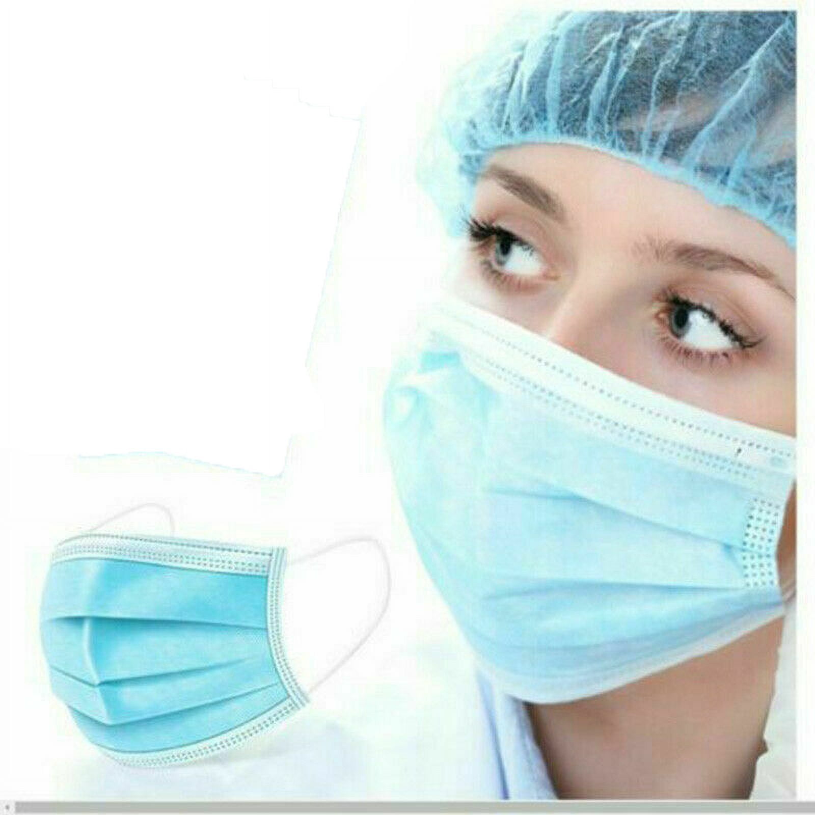 50 PCS Protective Disposable Face Mask Mouth Cover Easy Wear Fit