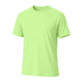 thumbnail image 5 of GOLDENROW Pure Dry Fit Poly T-Shirt, Men's Short Sleeve 100% Polyester Tee, Neon Yellow, XL, 5 of 5