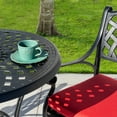 thumbnail image 4 of Nuu Garden 3 Piece Aluminum Patio Bistro Set with Cushions, Rust-Resistant Outdoor Patio Bistro Furniture Dining Set, Black&Red, 4 of 9