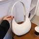 thumbnail image 5 of Nuevo bolso de hombro de moda con textura de tendencia, bolso para axilas, adecuado para bolso de hombro de PU para mujer, color blanco, 5 of 6