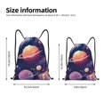 thumbnail image 2 of Fotbe Planet Pastel Galaxy Bolsa Mochila con Cordón Estampada, Bolsa de Gimnasio Deportiva, Bolsa Cinch, Bolsa con Cordón para Hombres y Mujeres-Small, 2 of 6