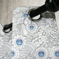 thumbnail image 4 of Ambesonne Floral Grommet Curtain, Flowers with Blue Dots, 50" x 63", Black White Blue, 4 of 6