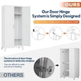 thumbnail image 3 of SteeLoong 71" Metal Wardrobe Closet, Adult Modern Armoires with Hanging Rod & Adjustable Shelves for Bedroom, 3 of 9
