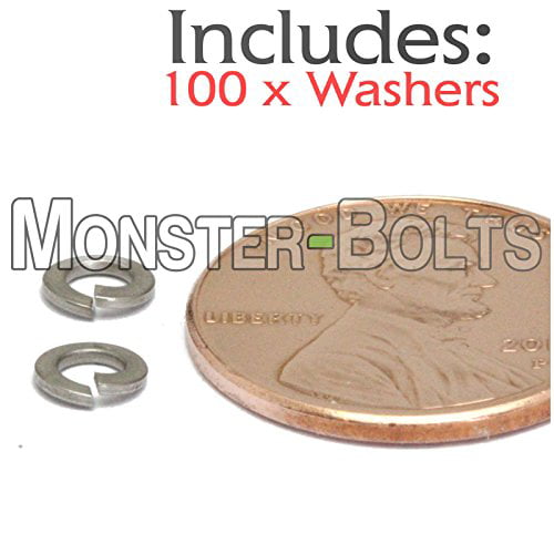 18-8 2mm 100 M2 Metric Stainless Steel Split Lock Washer Lockwasher A2 