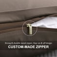 thumbnail image 4 of Unique Bargains Breathable Zipper Closure Cotton Pillowcases 2 Pcs Beaver Standard, 4 of 8