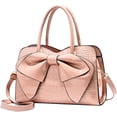thumbnail image 1 of LHSHID Shiny Women Handbag Patent Leather Bowknot Purse Charm Glossy Top-Handle Satchel Tote Fashion Shoulder Bag, 1 of 7