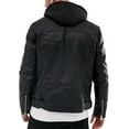thumbnail image 2 of Men Genuine Leather Jacket Hooded Jacket for Men A315, 2 of 3