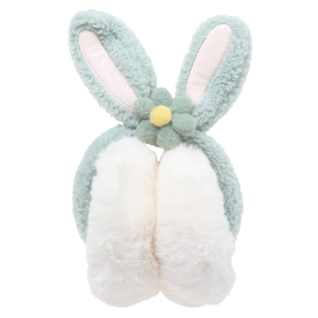 1 pieza de adorables orejeras de invierno con orejas de conejo de peluche cálidas