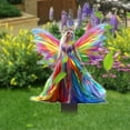 thumbnail image 6 of RuiJiao Vibrant 2D Fairy Garden Stake - Colorful Female Celestial Figure for Outdoor and Courtyard Decor, Flat Design for Easy Insertion, Perfect for Enhancing Garden Scenes, 6 of 8