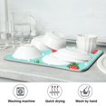 thumbnail image 7 of Yayeee Dish Drying Mat for Kitchen Counter 16"x18" Microfiber Absorbent Pad, Strawberry Pattern, 7 of 7