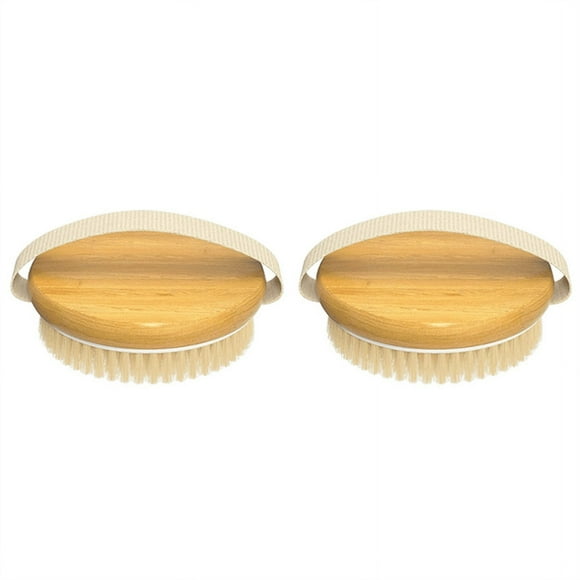2 Pack Dry Body Brush, Shower Brush Wet and Dry Brushing, Dry Brush for Cellulite and Lymphatic
