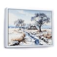 thumbnail image 2 of Designart "Winter'S Countryside Path" Road Floater Framed Canvas Prints, 2 of 5