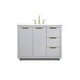 thumbnail image 3 of 42 inch single bathroom vanity in grey, 3 of 8