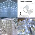 thumbnail image 2 of Cascadas de luces LED Dosyu Blanco Frío 9mts 500 luces navideñas DY-ICE500L-CSC, 2 of 9