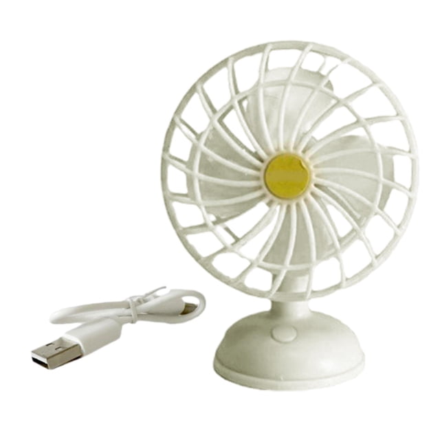 Ventilador eléctrico USB para casa de muñecas 1:12 CUTICAT Blanco