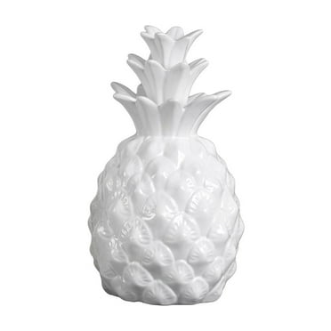 Urban trends collection: ceramic décor pineapple figurine gloss finish white