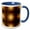 Blue/White, variant on 3drose, Brown, Red, and Yellow Abstract., 15oz Two-tone Yellow Mug