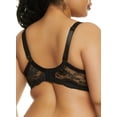 thumbnail image 3 of Womens Plus Size Lace Floral Patterned Plunge Bra, 3 of 3