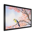 thumbnail image 2 of Beautiful Blue Bird Sitting On Flowering Branch I 40 in x 30 in Framed Painting Canvas Art Print, by Designart, 2 of 4