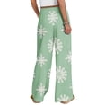 thumbnail image 4 of kaondbfi Dress Pants Women Petite High Waisted Wide Leg Summer Beach Vacation Women's Pants Casual Trousers, 4 of 8