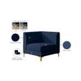 thumbnail image 2 of Meridian Furniture Alina Navy Velvet Corner Chair, 2 of 17