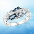 thumbnail image 6 of APIPEE Women Ring, Women Ring X Shape 925 Sterling Silver Cubic Zirconia Jewelry Vintage Bright Luster Ring for Daily Wear Jewelry Birthday Gift Party, 6 of 7